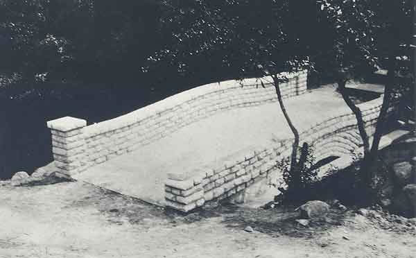 View of stone bridge, Cooper Park, 1930’s